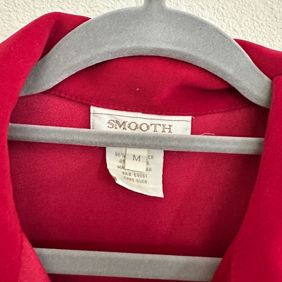 Vibrant Red Women's Button Down Shirt - Picture 4 of 5